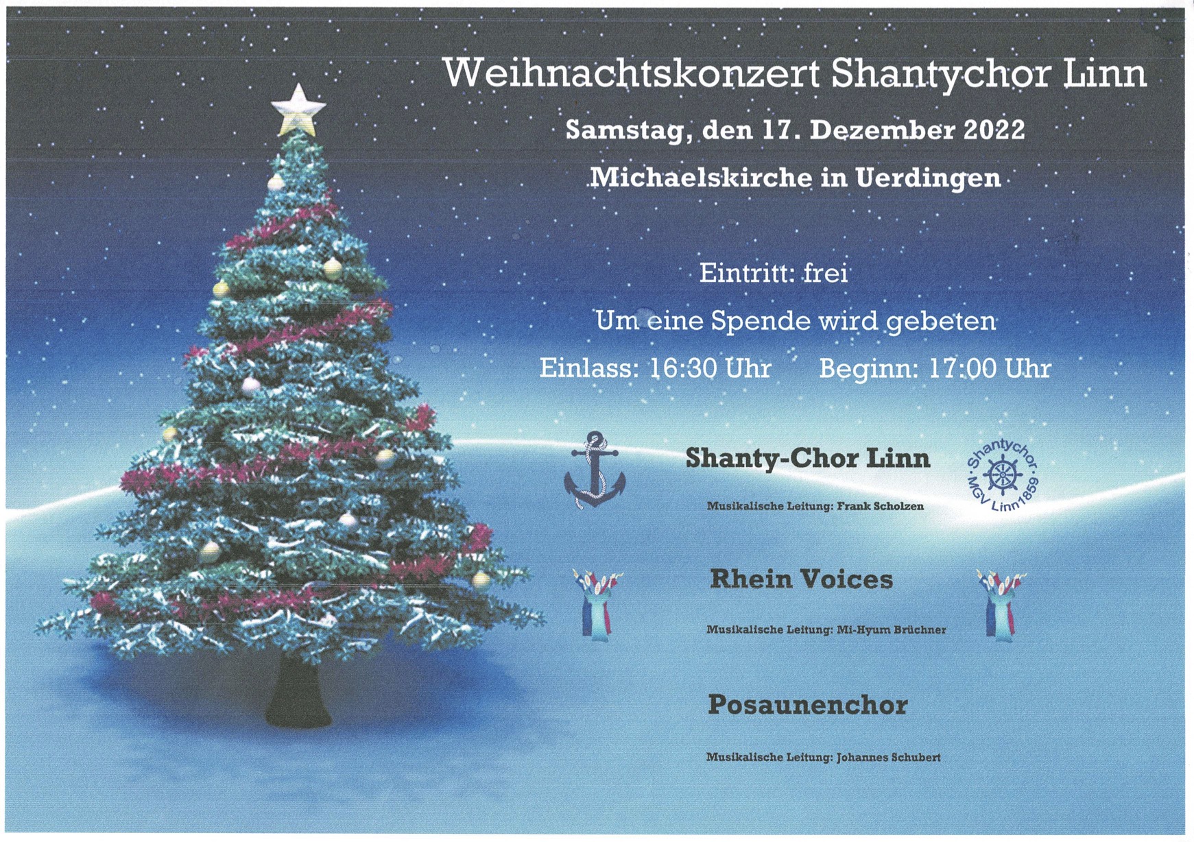 Weihnachtskozert Shantychor Linn Michaelskirche (c) Shantychor Linn