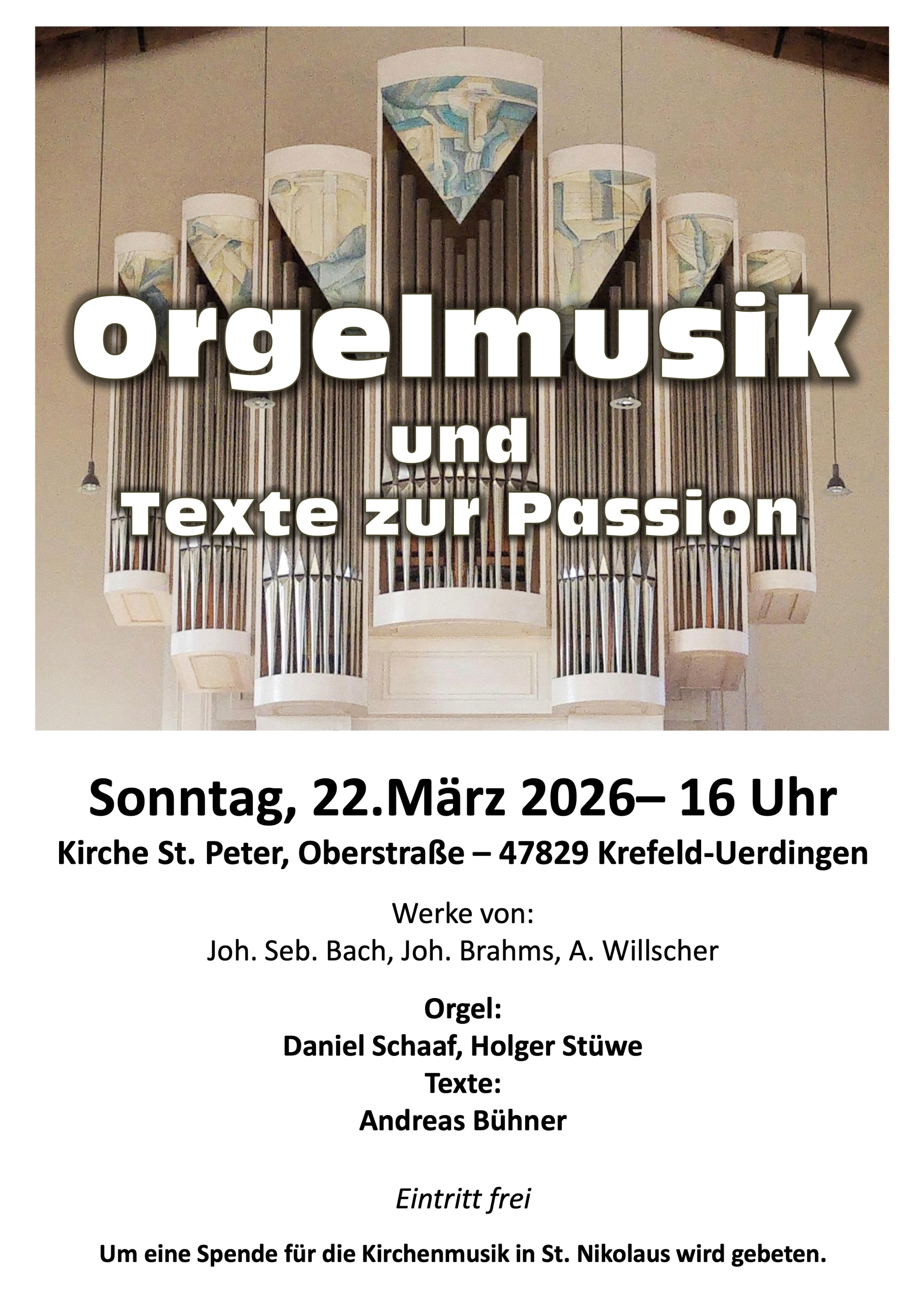 22.3.2026 Plakat Orgelkonzert Passion