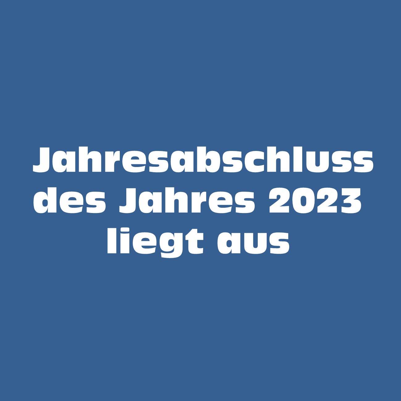 Jahresabschluss 2023