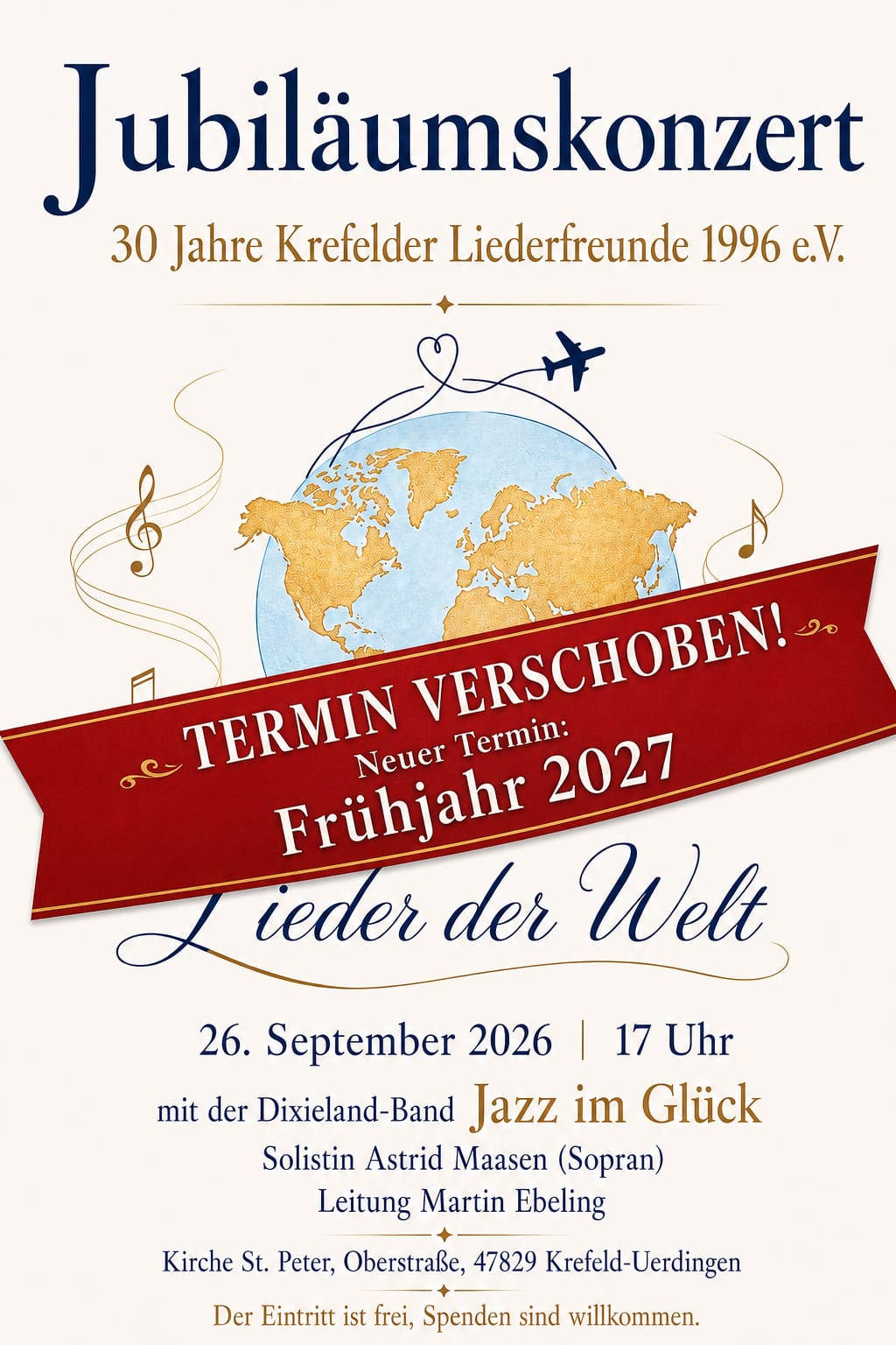OnlinePlakat Terminverschiebung Jubiläumskonzert