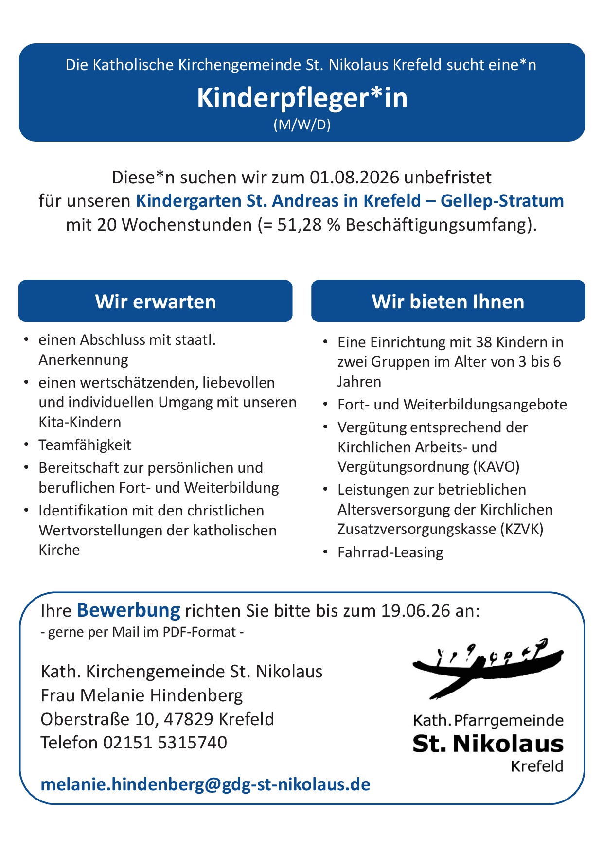 Stellenausschreibung Kinderpfleger_in Detail